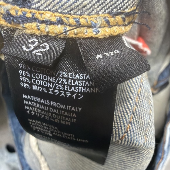 Amiri Womens Thrasher Bandana Jeans Size 32 Ripped Raw Hem‎ Punk Moto Fit Y2k - Picture 11 of 13